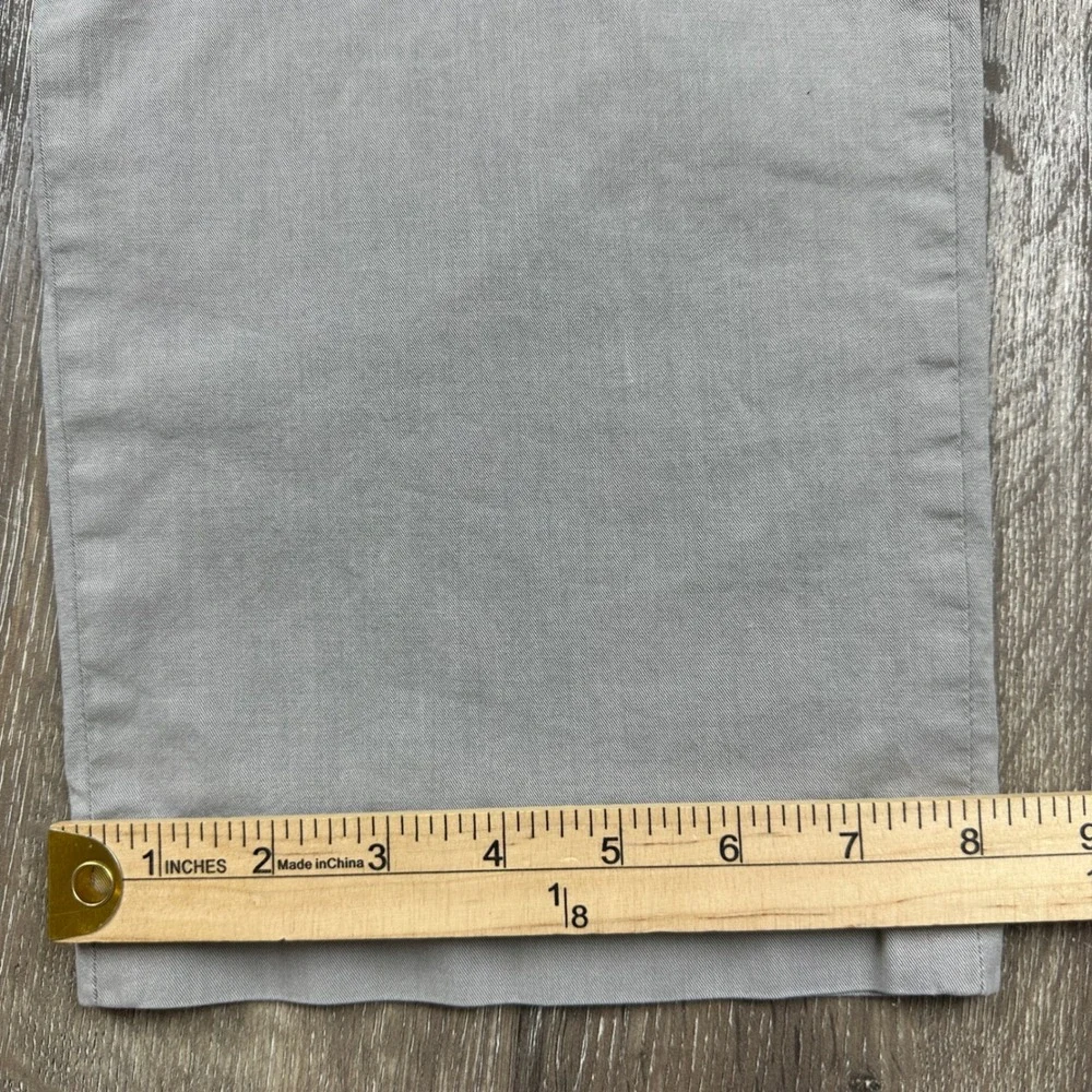 Banana Republic‎ Mens Grey Stretch Chino Pants Flat Front Straight Leg 35x32